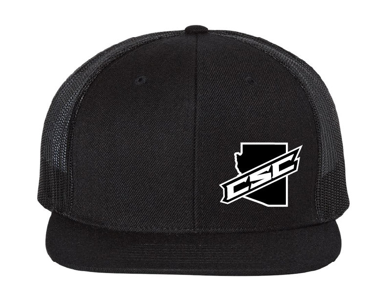 Richardson Embroidered Hat - All Black White AZ Outline