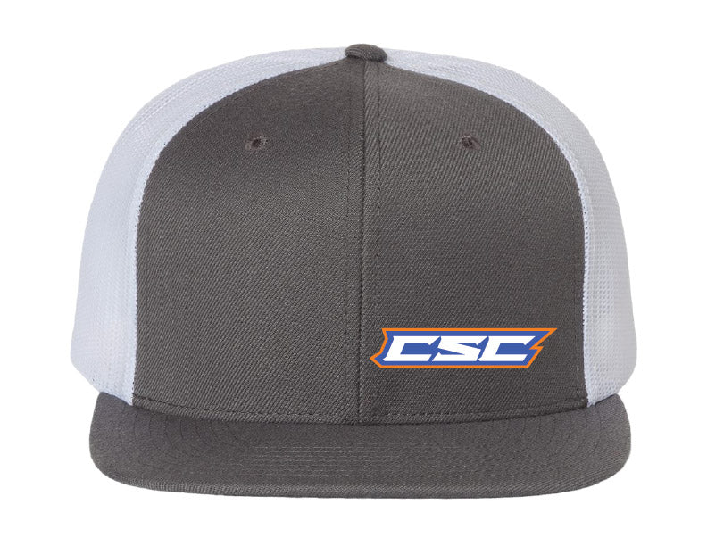 Richardson Embroidered Hat - Grey/White CSC OG Blue/Orange Left Panel