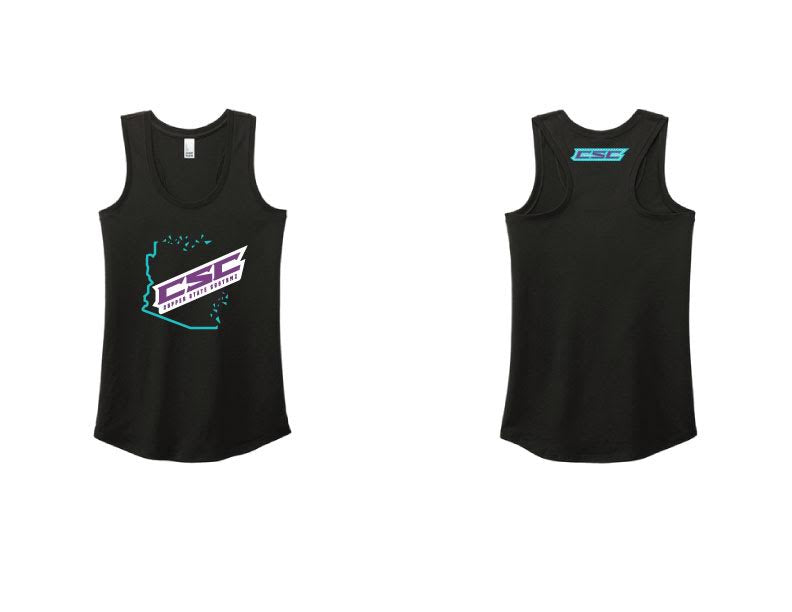 Women's Arizona Map Tank Top (Black)